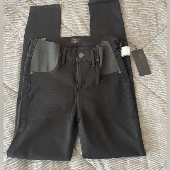 Citizens of Humanity Maternity Skinny Jeans Black Over Belly Size 26 - Picture 1 of 5